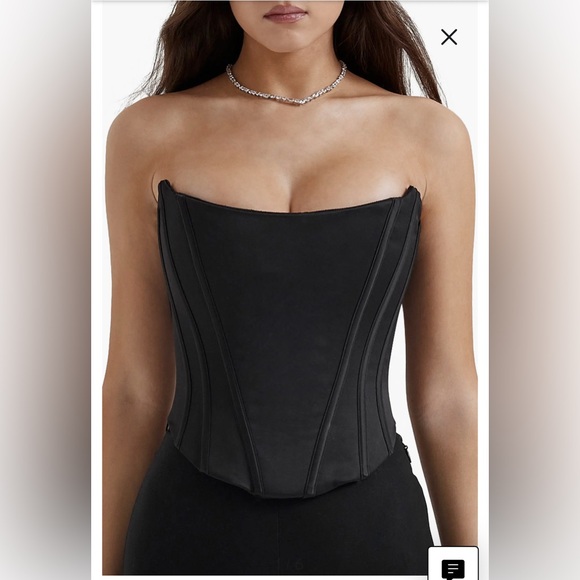 House of CB Other - HOUSE OF CB Genevieve Strapless Satin Corset Top